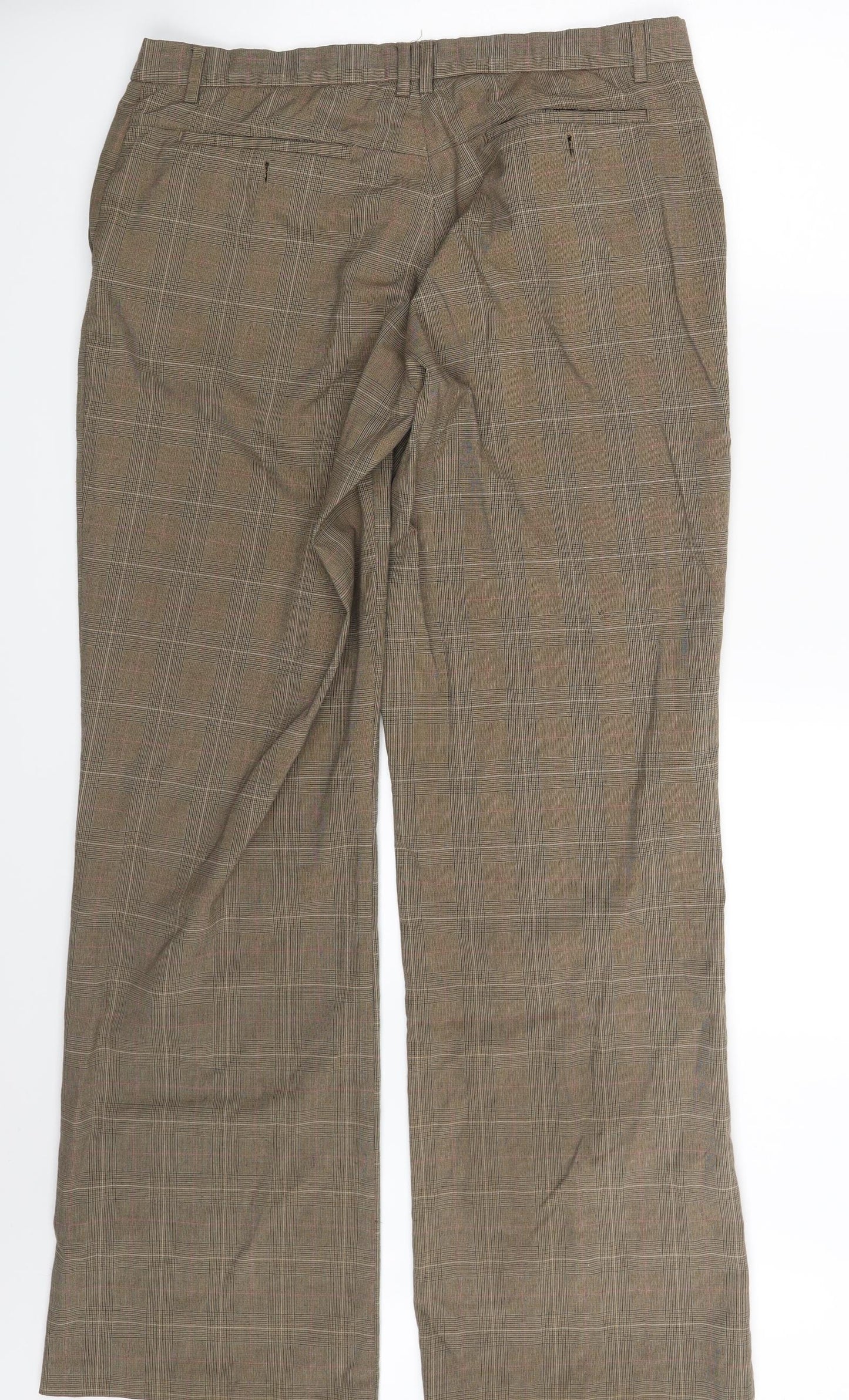 Preworn Womens Brown Striped  Trousers  One Size L33 in
