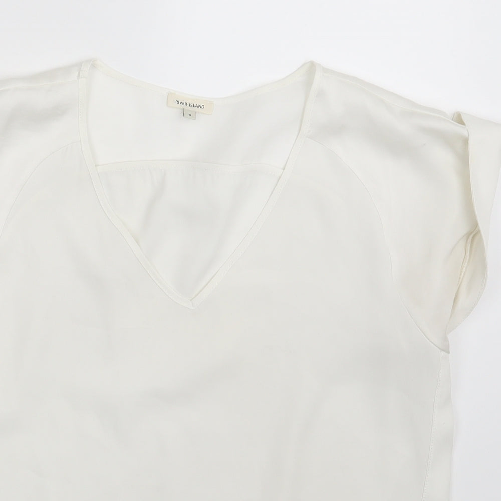 River Island Womens Ivory   Basic Blouse Size 8