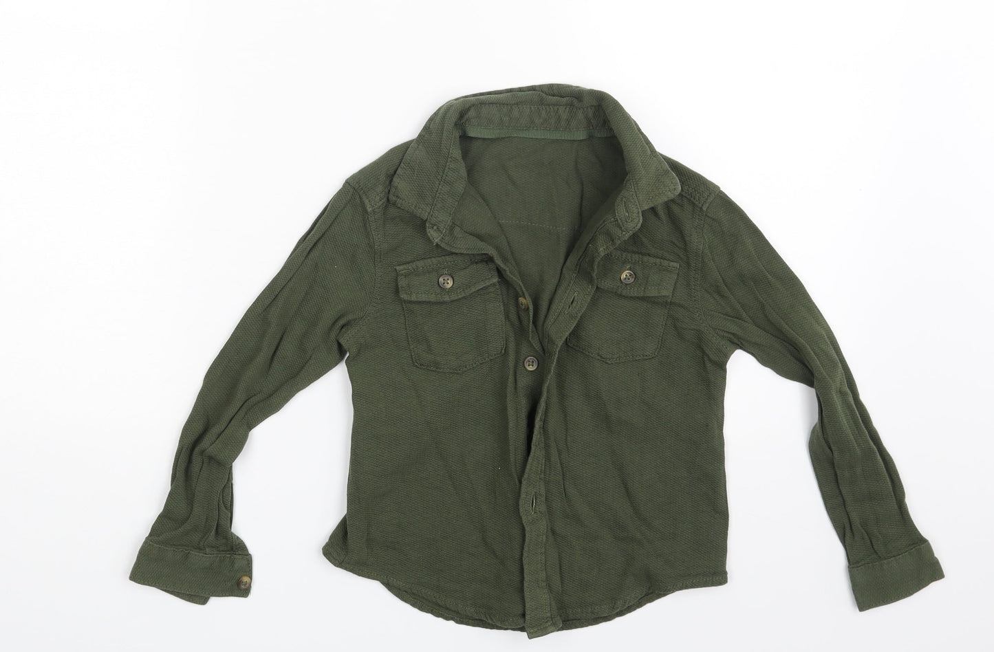 M&S Boys Brown   Basic Button-Up Size 5-6 Years