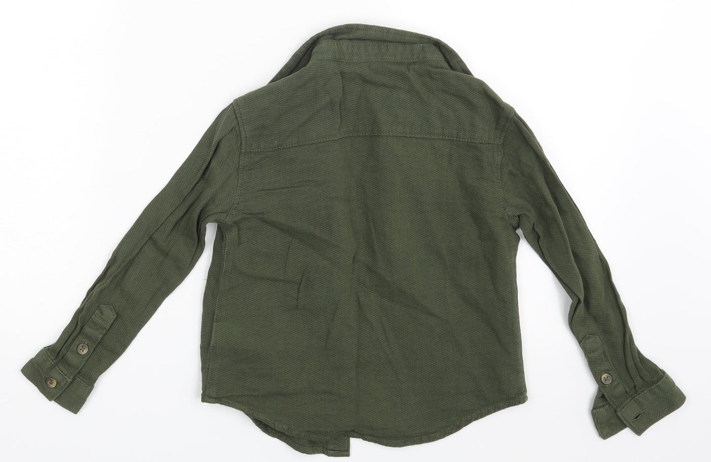 M&S Boys Brown   Basic Button-Up Size 5-6 Years