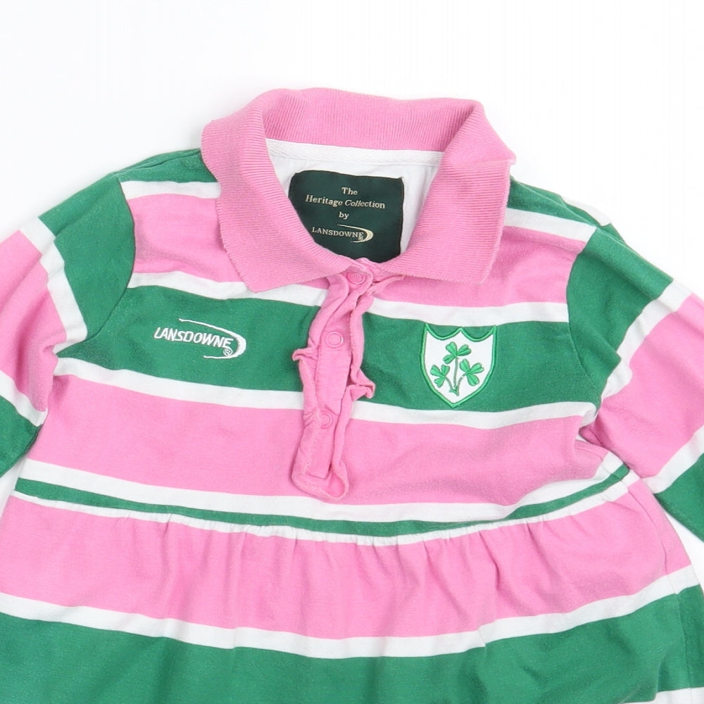 Lansdowne Girls Multicoloured Striped  Basic T-Shirt Size 5-6 Years