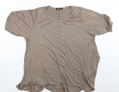 Preloved Sophia Mirza Womens Beige   Basic T-Shirt One Size - Front