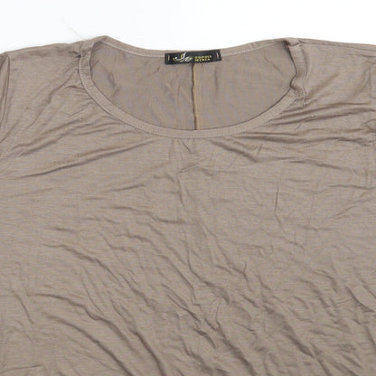 Preloved Sophia Mirza Womens Beige   Basic T-Shirt One Size - Detail