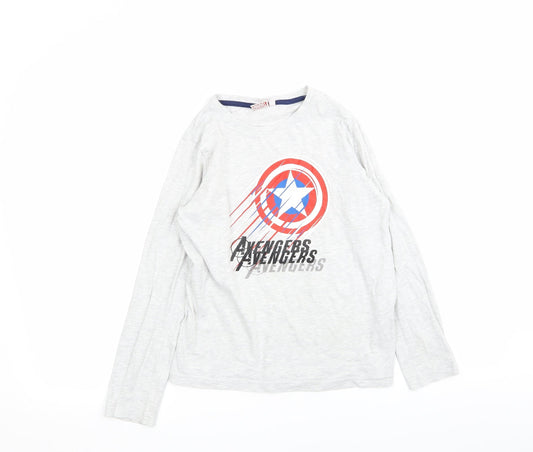 avengers Boys Grey   Basic T-Shirt Size 10-11 Years