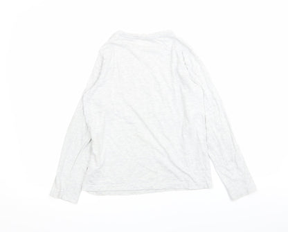 Back view of avengers boys’ grey basic t-shirt, size 10-11, years