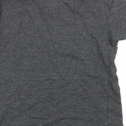 Brand and care label for Next girls’ grey basic t-shirt, size 3, years