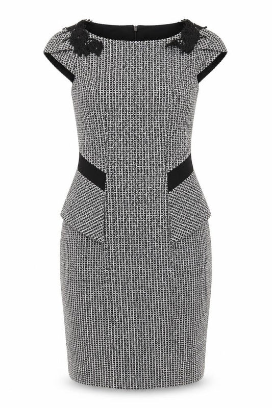 Per Una Womens Multicoloured Houndstooth  A-Line  Size 8