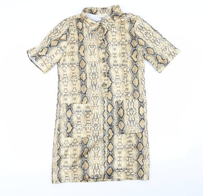 souchi Womens Multicoloured Animal Print  A-Line  Size S