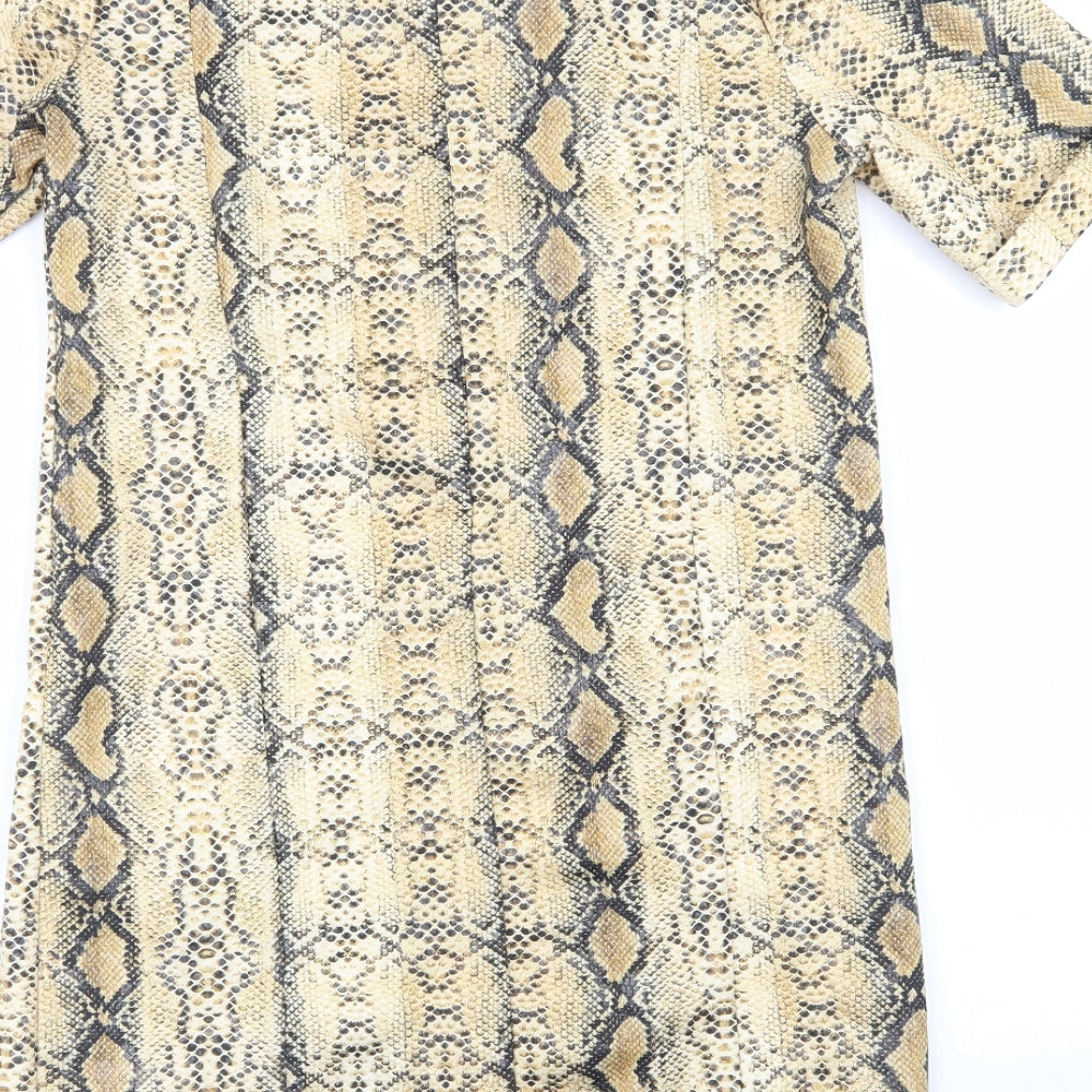 souchi Womens Multicoloured Animal Print  A-Line  Size S