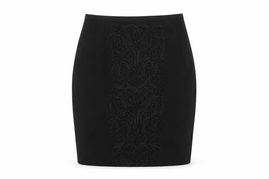 H&M Womens Black Floral  A-Line Skirt Size 6