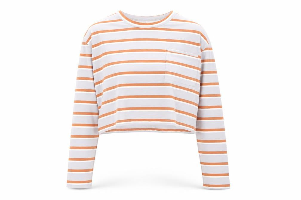 Reclaimed Vintage Womens Multicoloured Striped  Basic T-Shirt Size XS