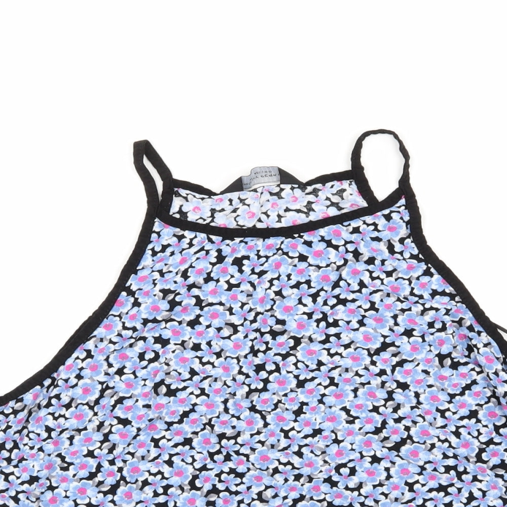 Dorothy Perkins Womens Blue Floral  Basic Tank Size 14