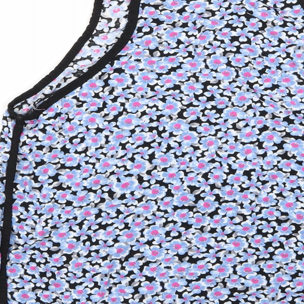 Dorothy Perkins Womens Blue Floral  Basic Tank Size 14