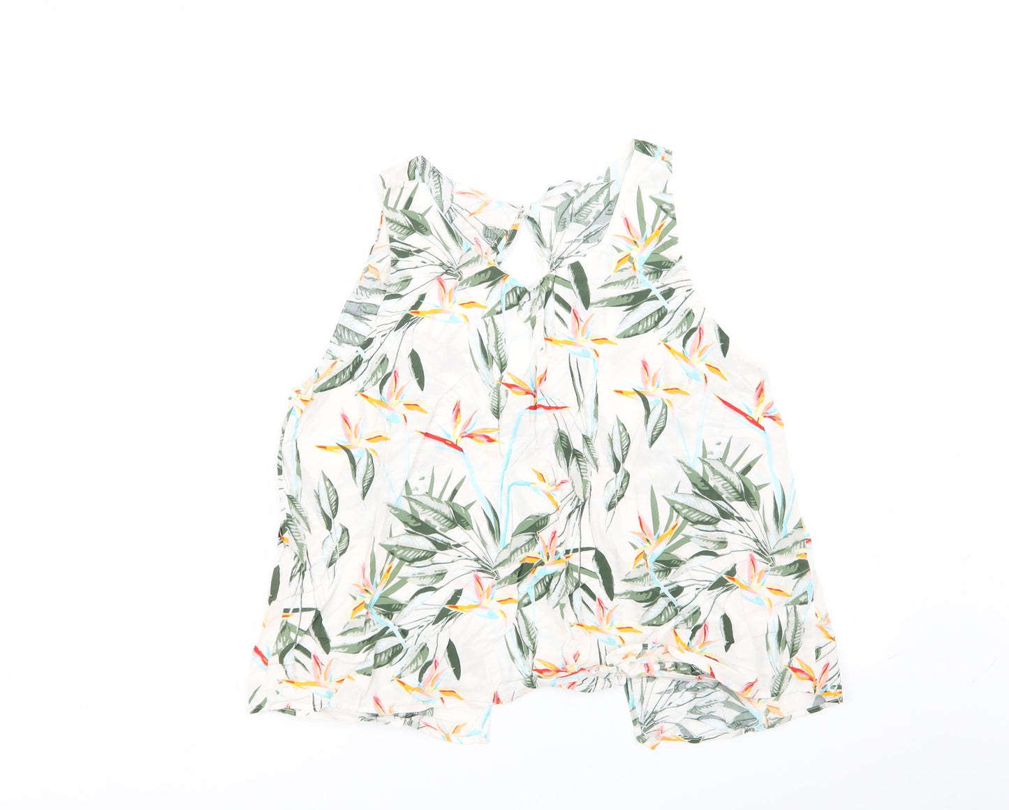 Only Womens White Floral  Basic Blouse Size 10
