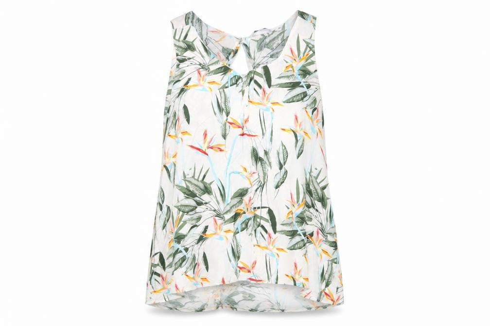 Only Womens White Floral  Basic Blouse Size 10