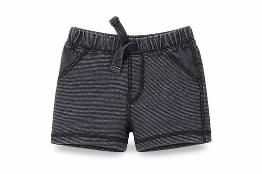 Front view of F&F boys’ grey tie dye capri trousers, size 3-6, months