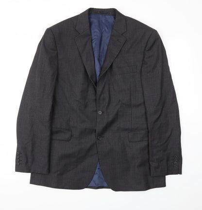 Additional front view of jhon lewis men’s grey jacket blazer, size 44