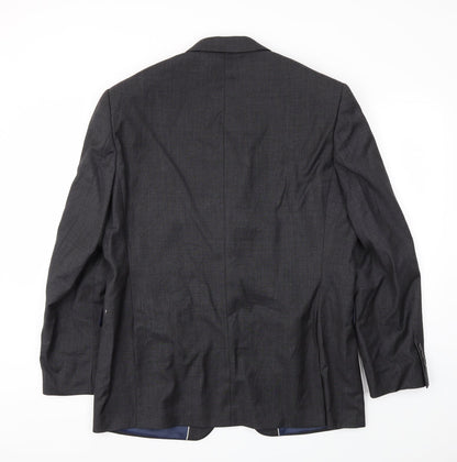 Back view of jhon lewis men’s grey jacket blazer, size 44