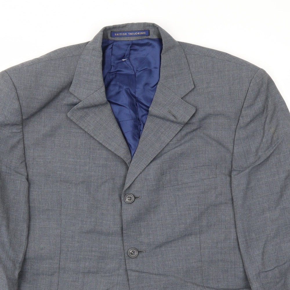 M&S Mens Grey Houndstooth  Jacket Blazer Size 40