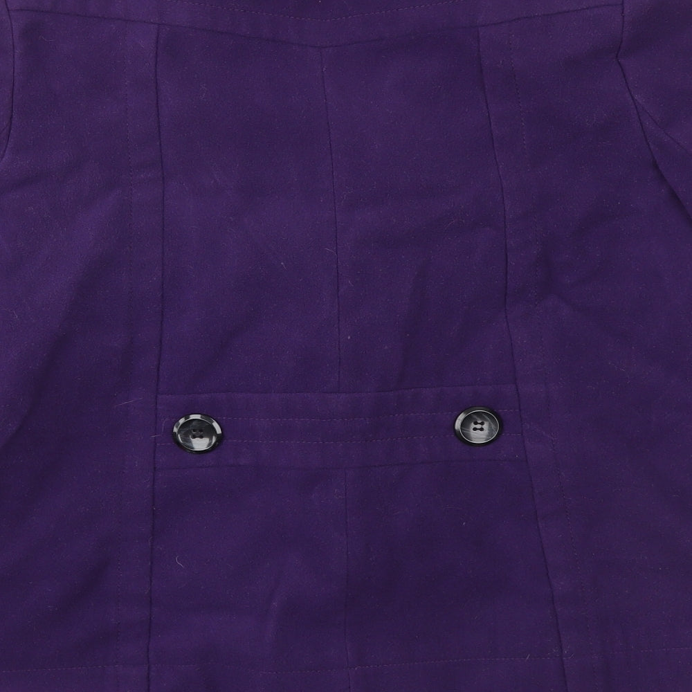 Ethel Austin Womens Purple   Jacket Coat Size 10