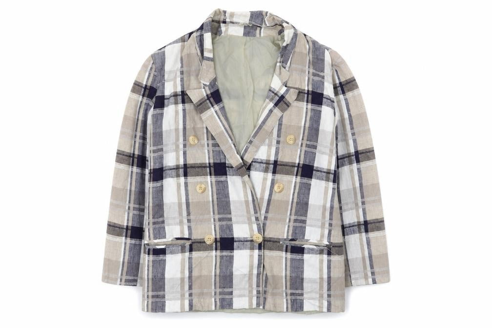 Preworn Womens Multicoloured Check  Jacket Blazer Size 16