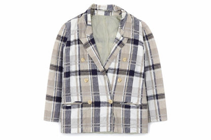 Preworn Womens Multicoloured Check  Jacket Blazer Size 16