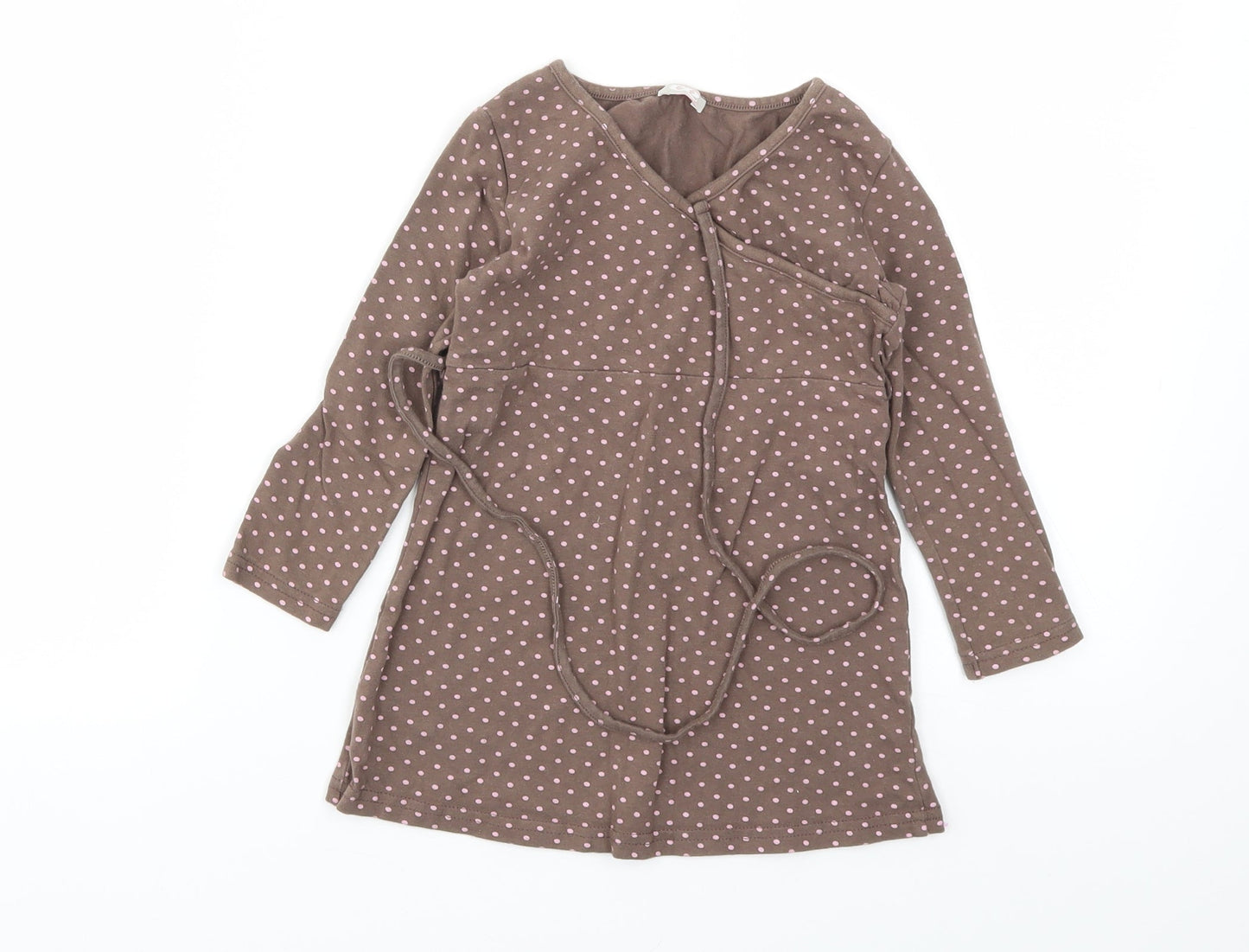 CQ Girls Brown Polka Dot  Basic T-Shirt Size 3 Years