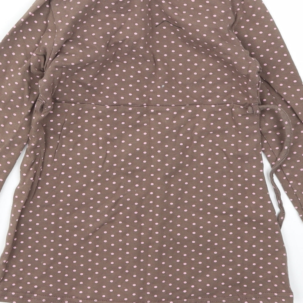 CQ Girls Brown Polka Dot  Basic T-Shirt Size 3 Years