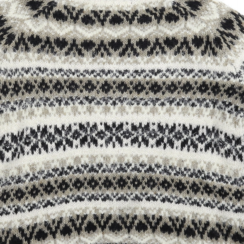 Marks and Spencer Womens Multicoloured Geometric Knit Pullover Jumper Size 10
