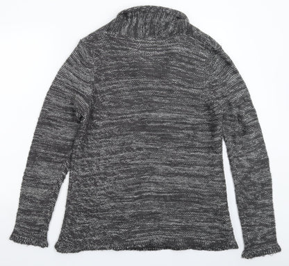 Preloved NEXT Womens Grey  Knit Cardigan Jumper Size 14 - Back