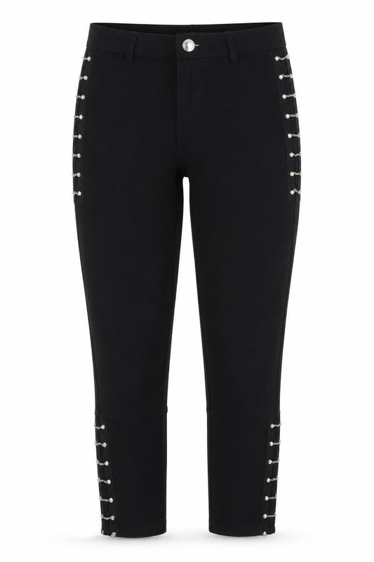 Stacey B Womens Black   Cropped Leggings Size 6 L24 in