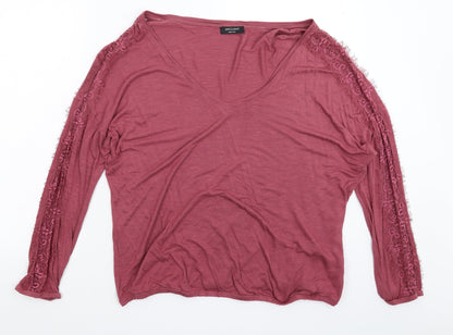 Additional front view of JD Williams women’s pink basic blouse, size UK 18