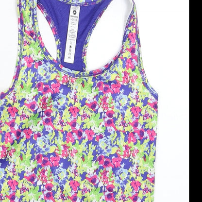 Close-up detail of 90 Degree girls’ multicoloured floral basic tank, size 7-8, years