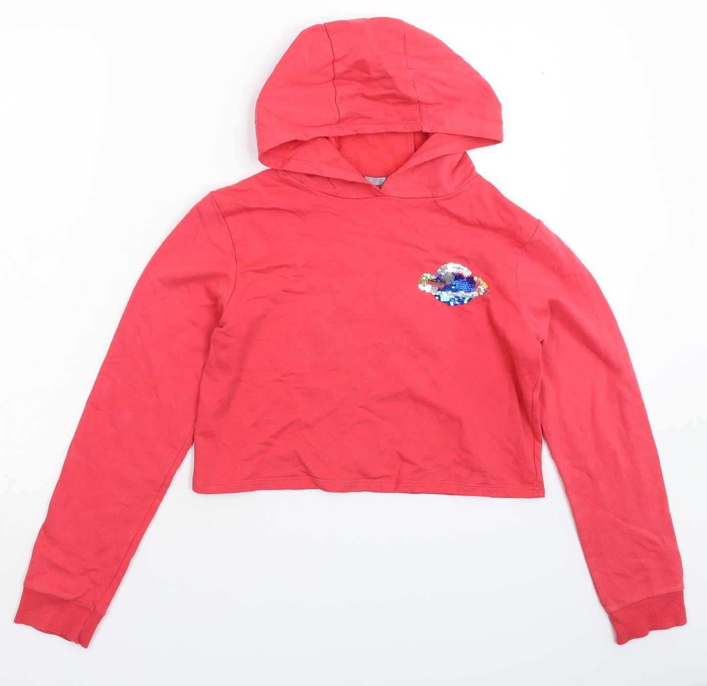 M&Co Girls Pink   Pullover Hoodie Size 11-12 Years