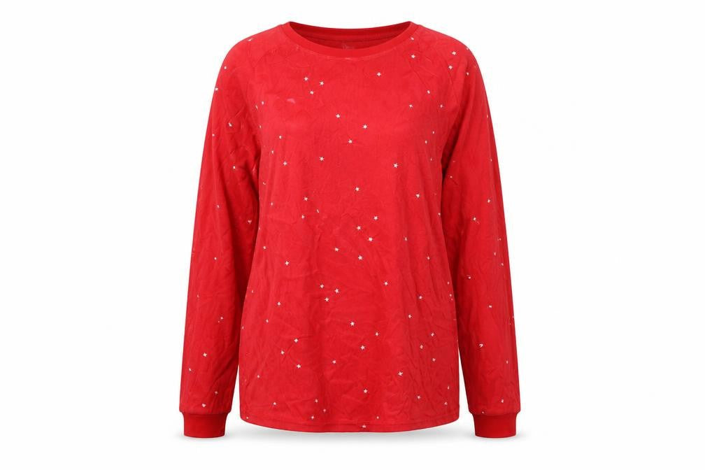 Love To Lounge Womens Red   Top Pyjama Top Size 8  - Stars