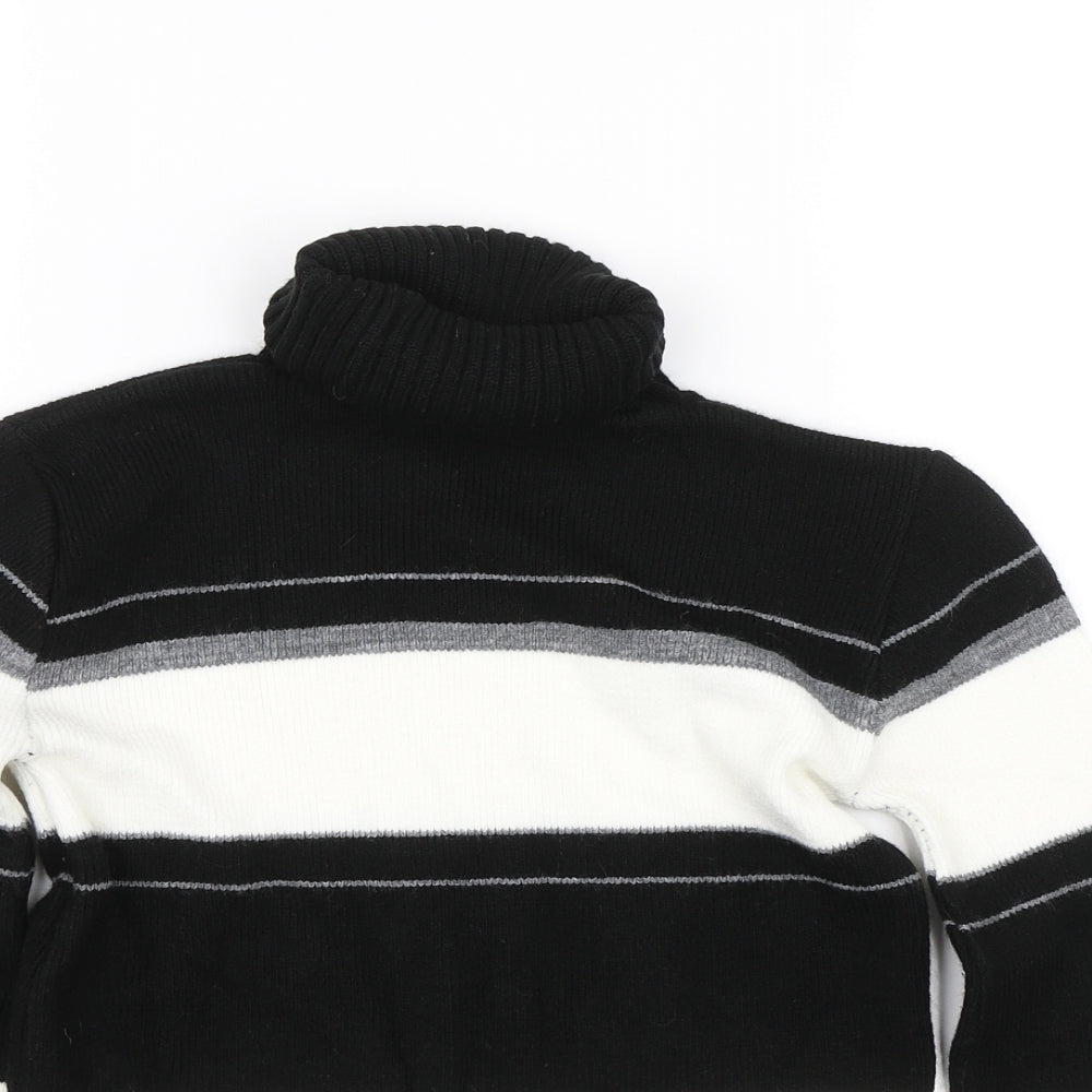 Preworn Womens Grey Striped  Pullover Jumper Size XS