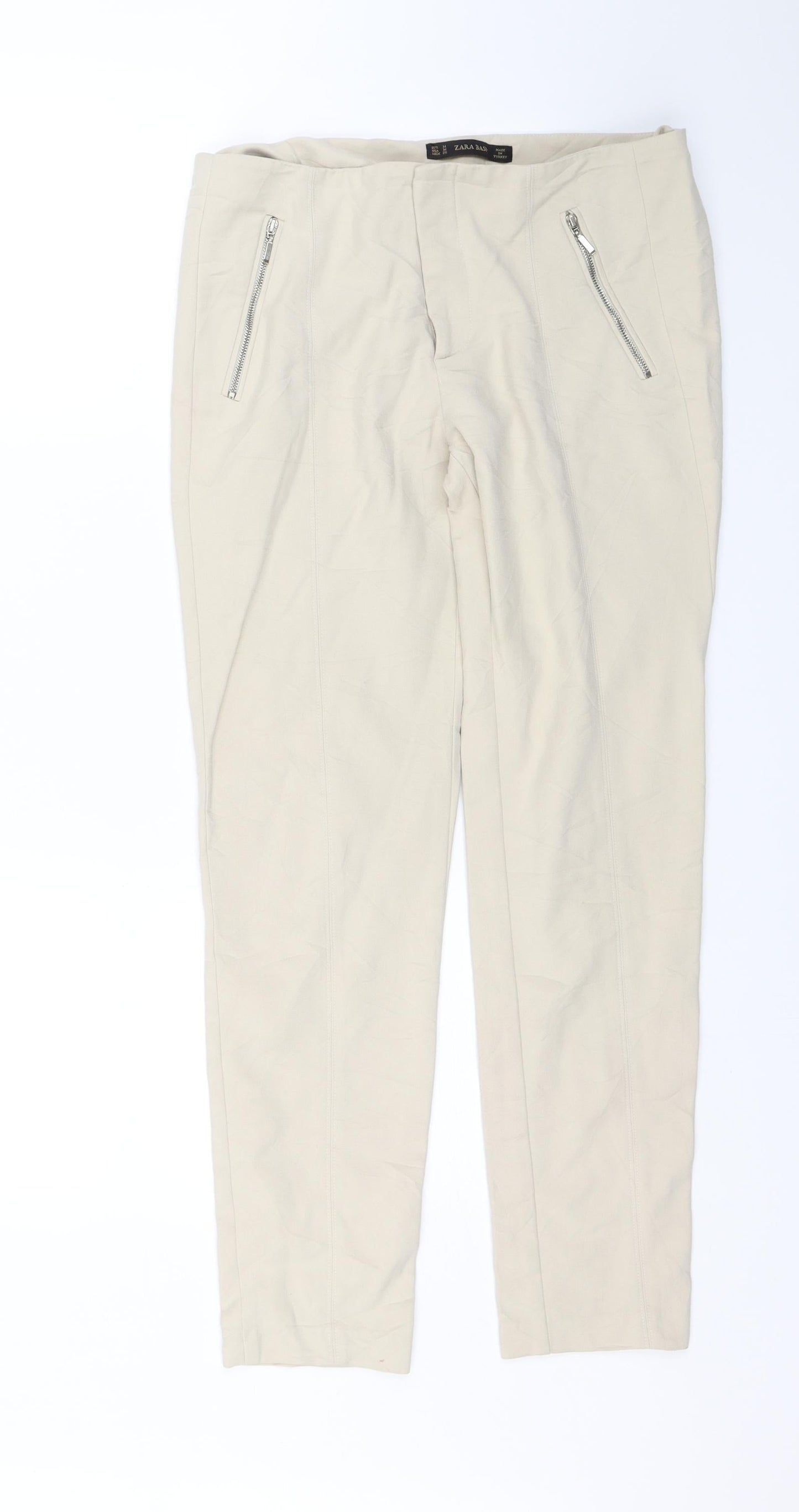 Zara Womens Beige   Carrot Trousers Size 30 in L27 in