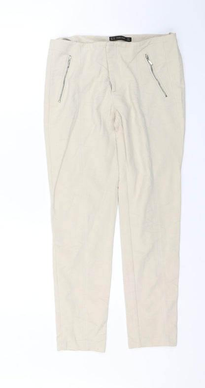 Zara Womens Beige   Carrot Trousers Size 30 in L27 in