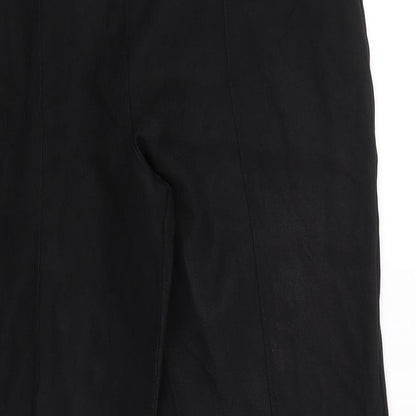 Brand and care label for Papaya women’s black herringbone trousers, size UK 10, 25-inch leg