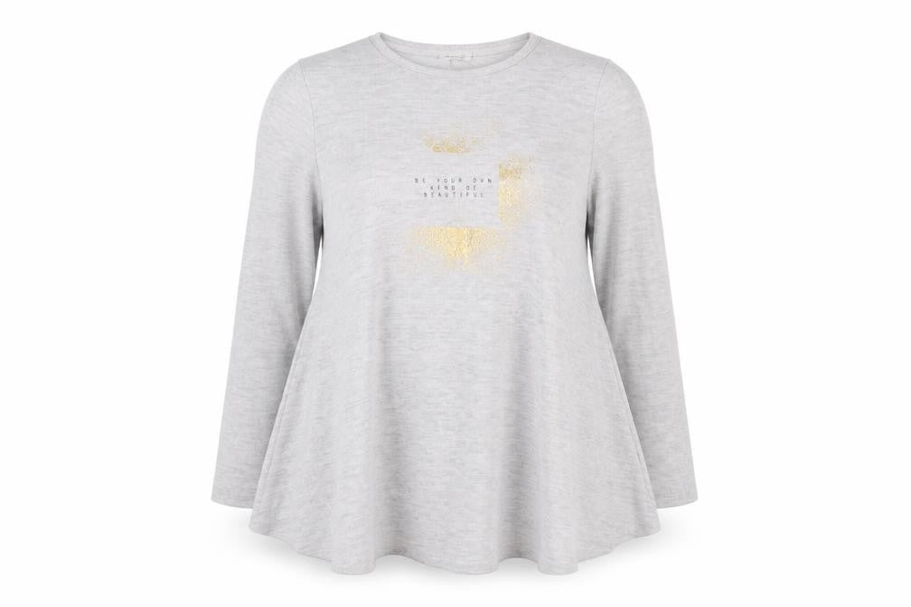 River Island Womens Grey   Basic T-Shirt Size 12