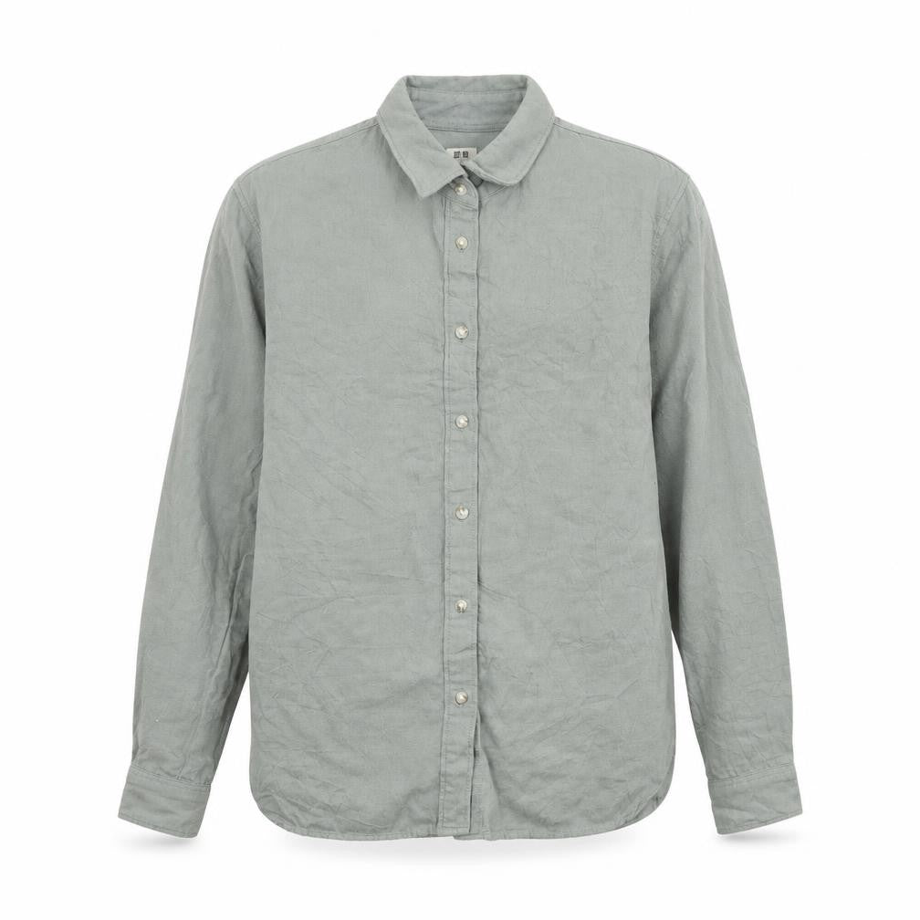 uniquo Mens Grey Colourblock   Button-Up Size S