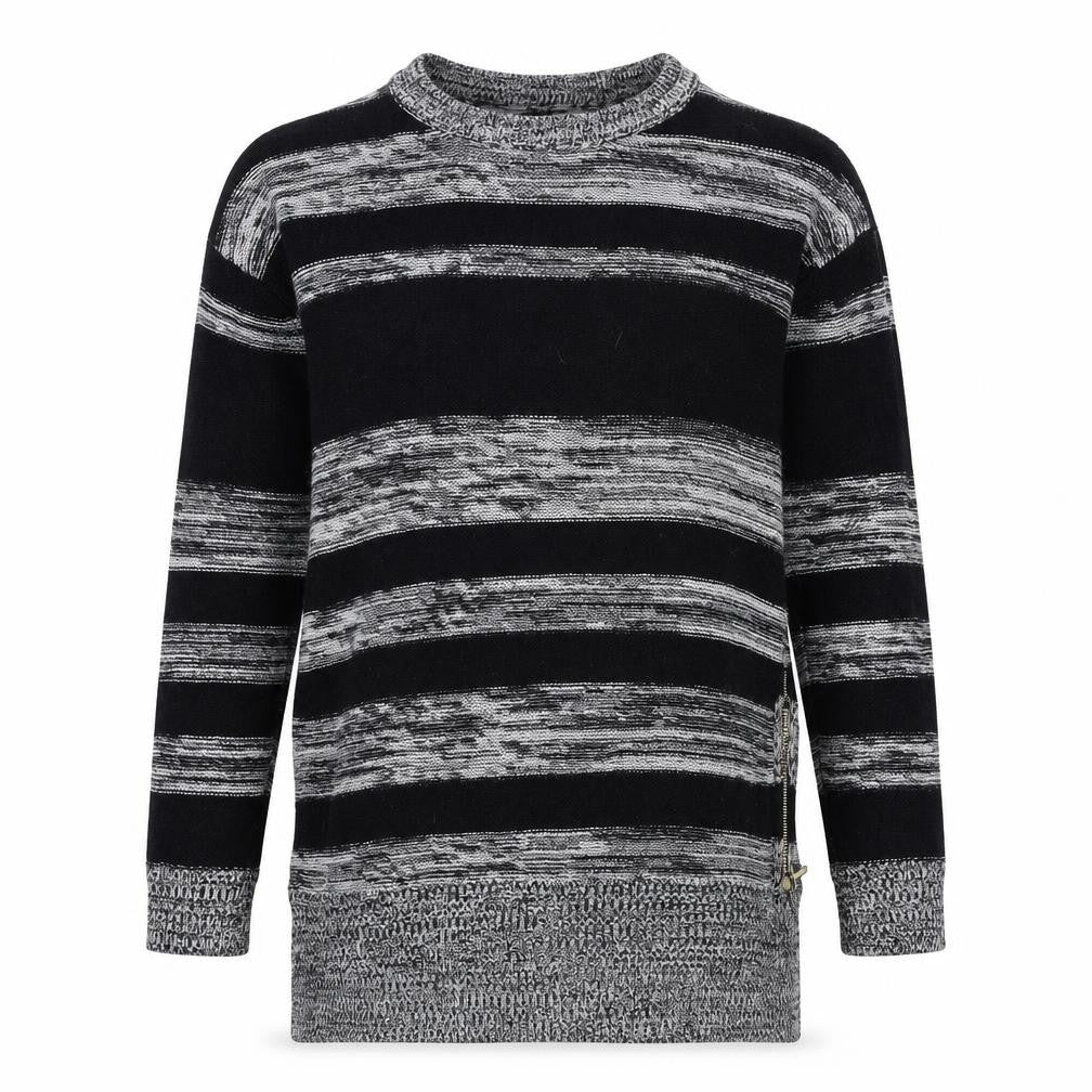 Papaya Womens Black Striped  Pullover Jumper Size M