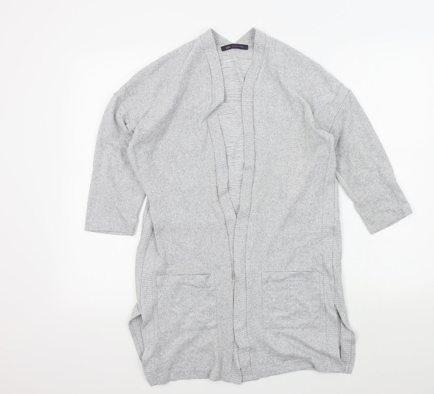 M&S Womens Grey   Cardigan Jumper Size 12