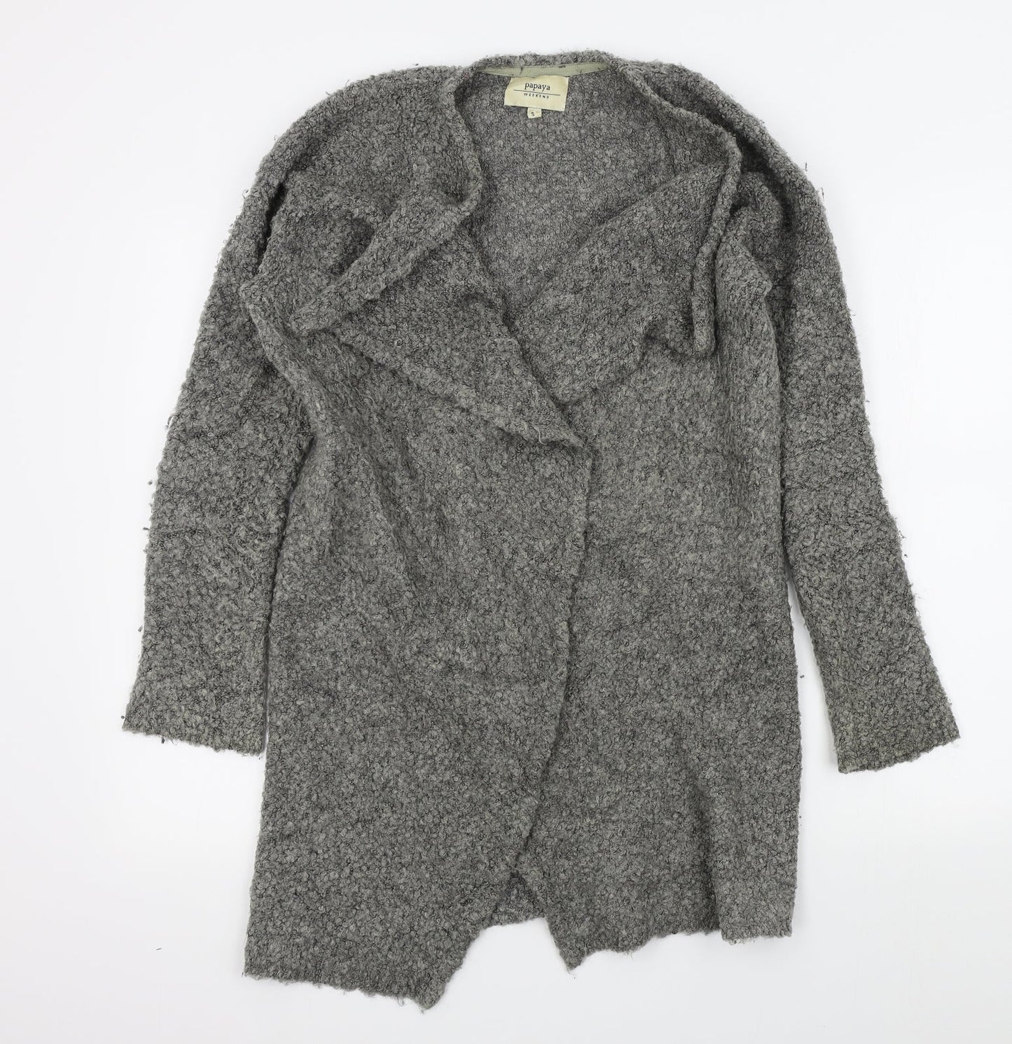Papaya Womens Grey   Cardigan Jumper Size S