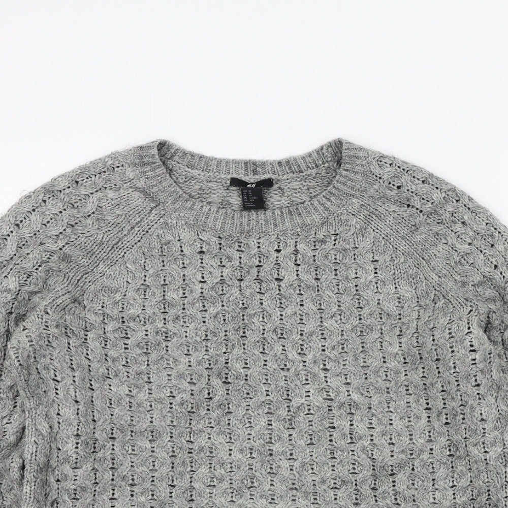 H&M Womens Grey   Pullover Jumper Size S