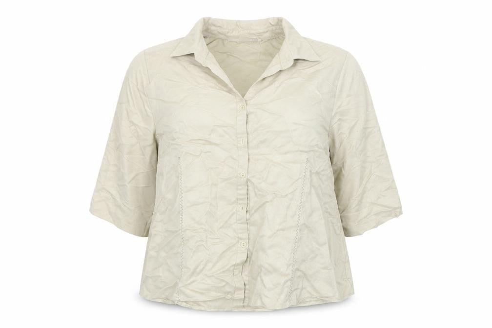 Bonmarché Womens Beige Basic Button-Up Size 20