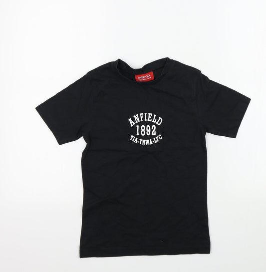 Liverpool FC Boys Black   Basic T-Shirt Size 7-8 Years  - Liverpool FC
