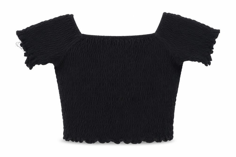 Topshop Womens Black   Cropped Blouse Size 6