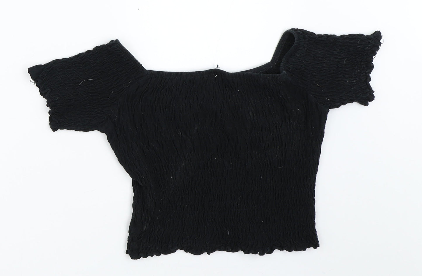 Topshop Womens Black   Cropped Blouse Size 6