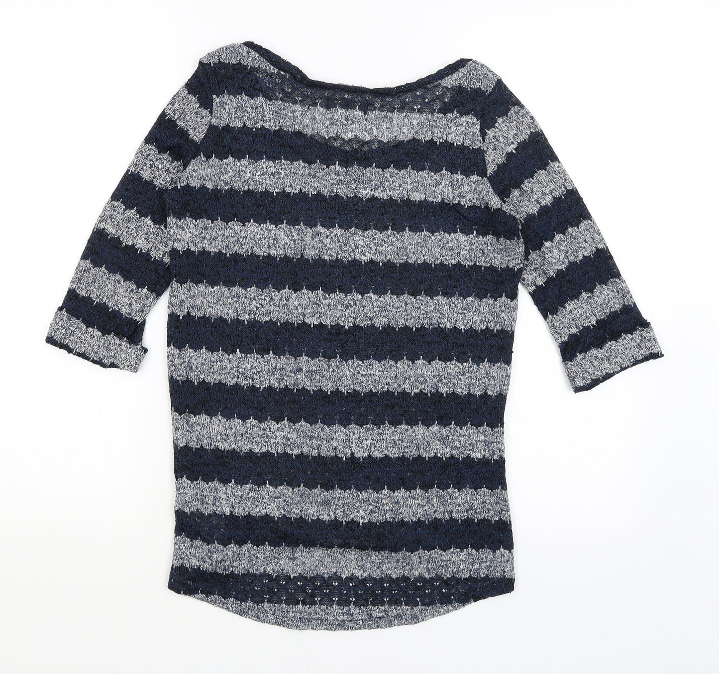 New Look Womens Blue Striped  Pullover Jumper Size 8